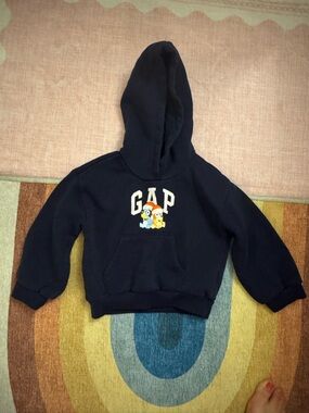 GAP kids Navy Hoodie with Christmas Bluey Logo